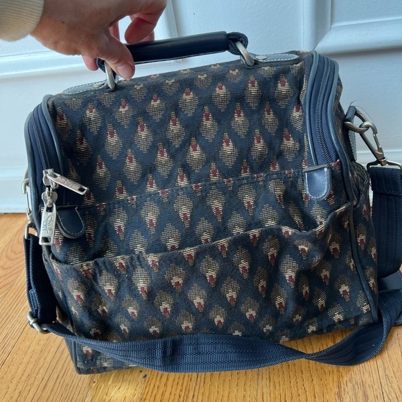 Diane Von Furstenberg Tapestry Print Overnight Travel Cosmetic Bag Vintage - Picture 6 of 10